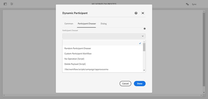 Custom Dynamic Participant Step Workflow