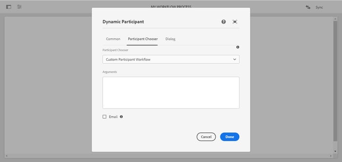 Custom Dynamic Participant Step Workflow