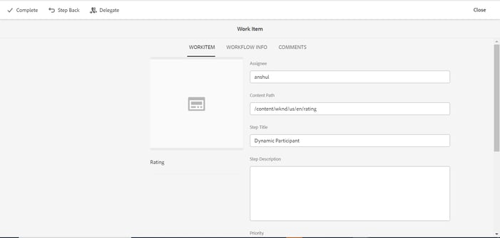 Custom Dynamic Participant Step Workflow