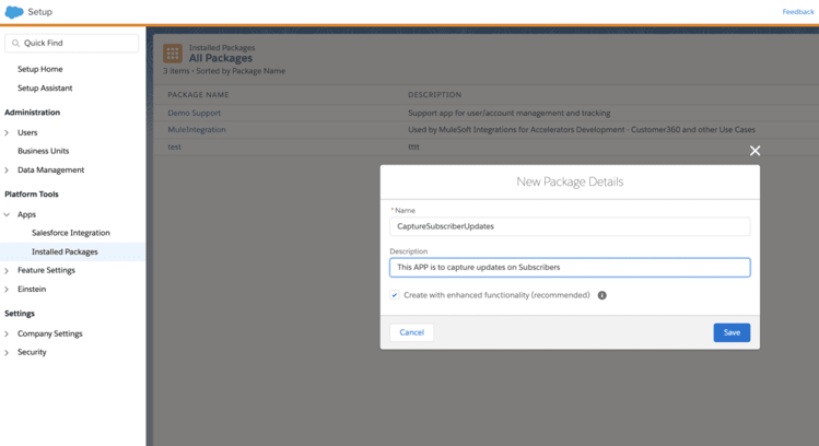 Create-NewPackage-Marketing-Cloud