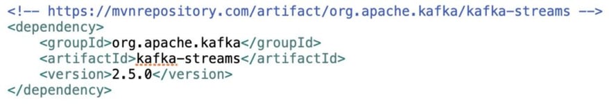 kafka stream dependence