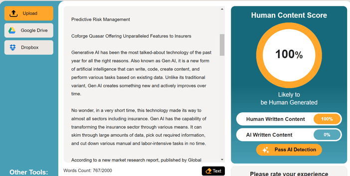 Why Generative AI Has Become Indispensable for the Insurance Sectorg