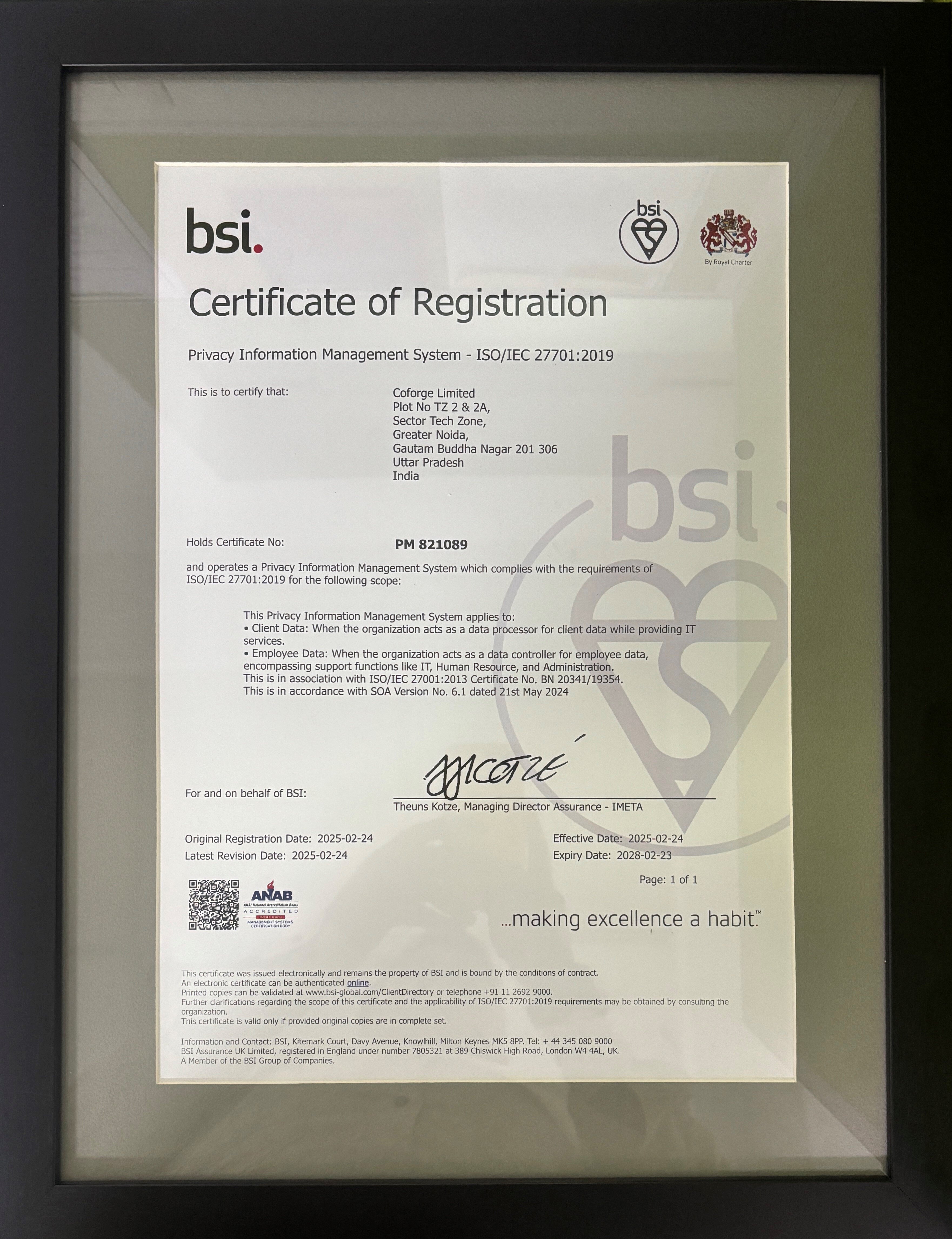ISO-Certificate