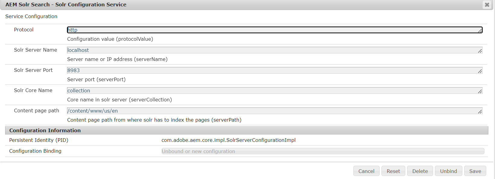 AEM Search using Apache SOLR