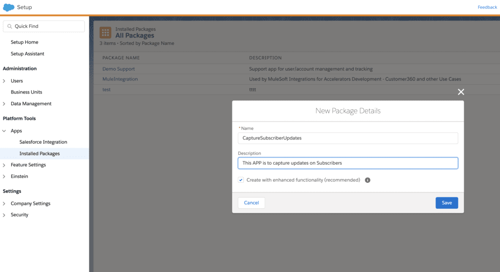 Create-NewPackage-Marketing-Cloud