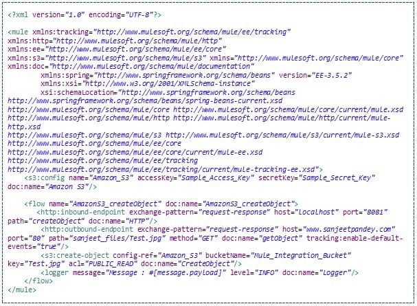 Integrate Mule ESB with Amazon S3