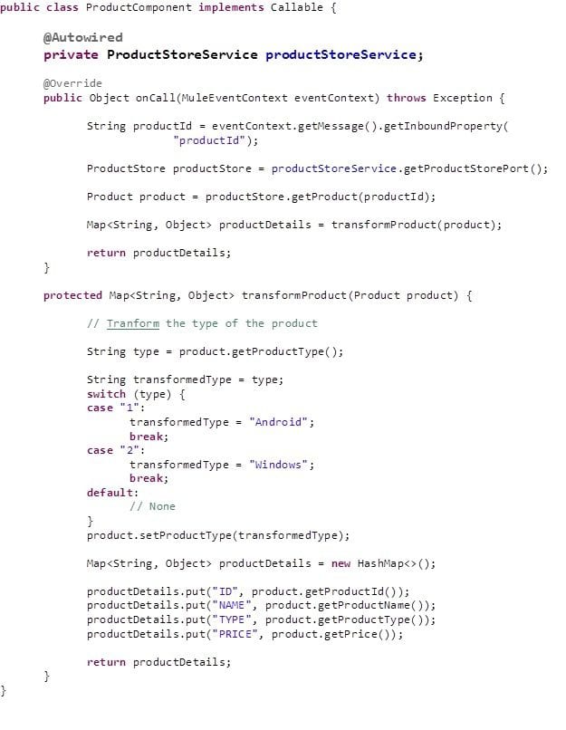 Test Automation of Mule Flows with Java Components and JDBC End Points, Save Order Java