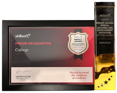 Skillsoft Special Impact Award 2023 for DEI, under Special Learning & Development Initiatives